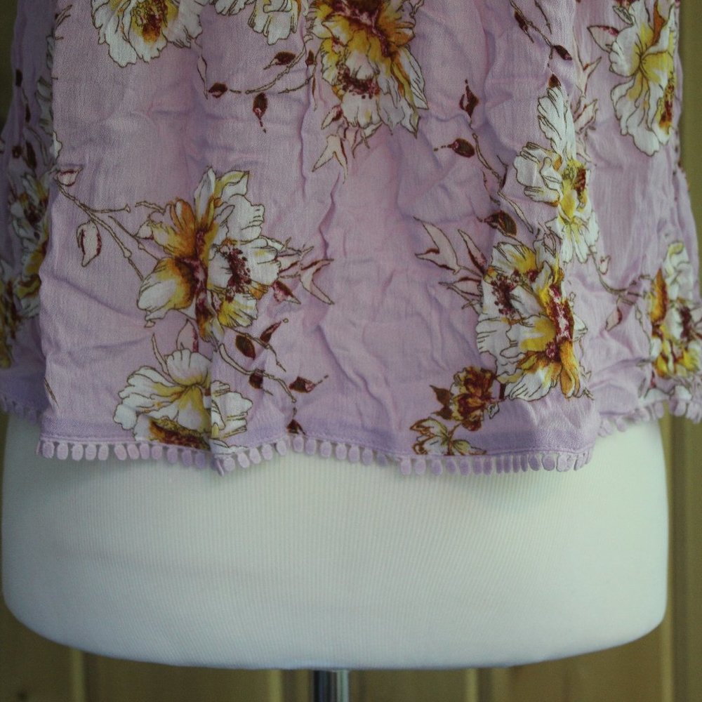 Rewind Off Shoulder Lavender Floral Blouse Med - Picture 8 of 13